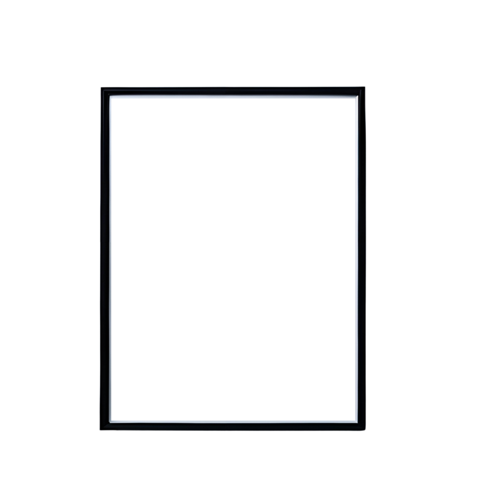 Empty blank frame mockup, blank picture frame template, empty frame design, frame mockup on transparent background, minimalistic frame clipart png