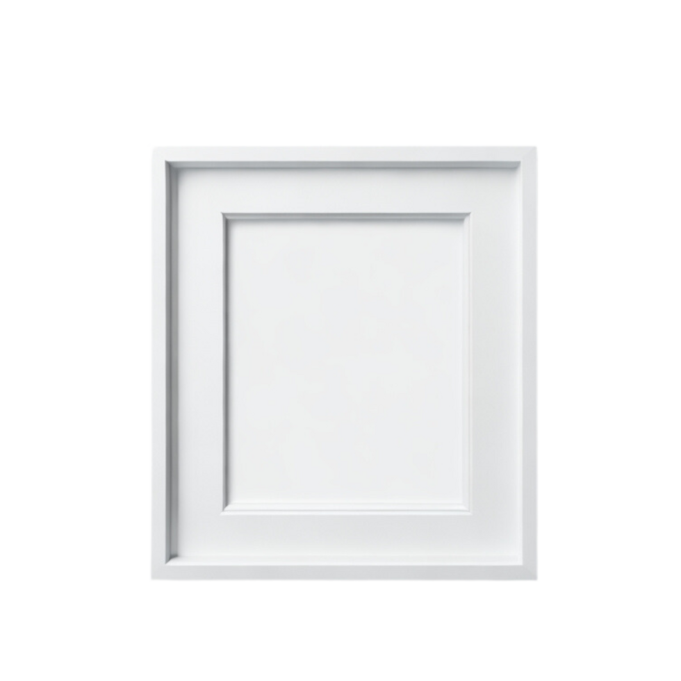 white blank frame with  white border mockup, Empty blank frame mockup, blank picture frame template, frame mockup on transparent background,  minimalistic frame clipart png