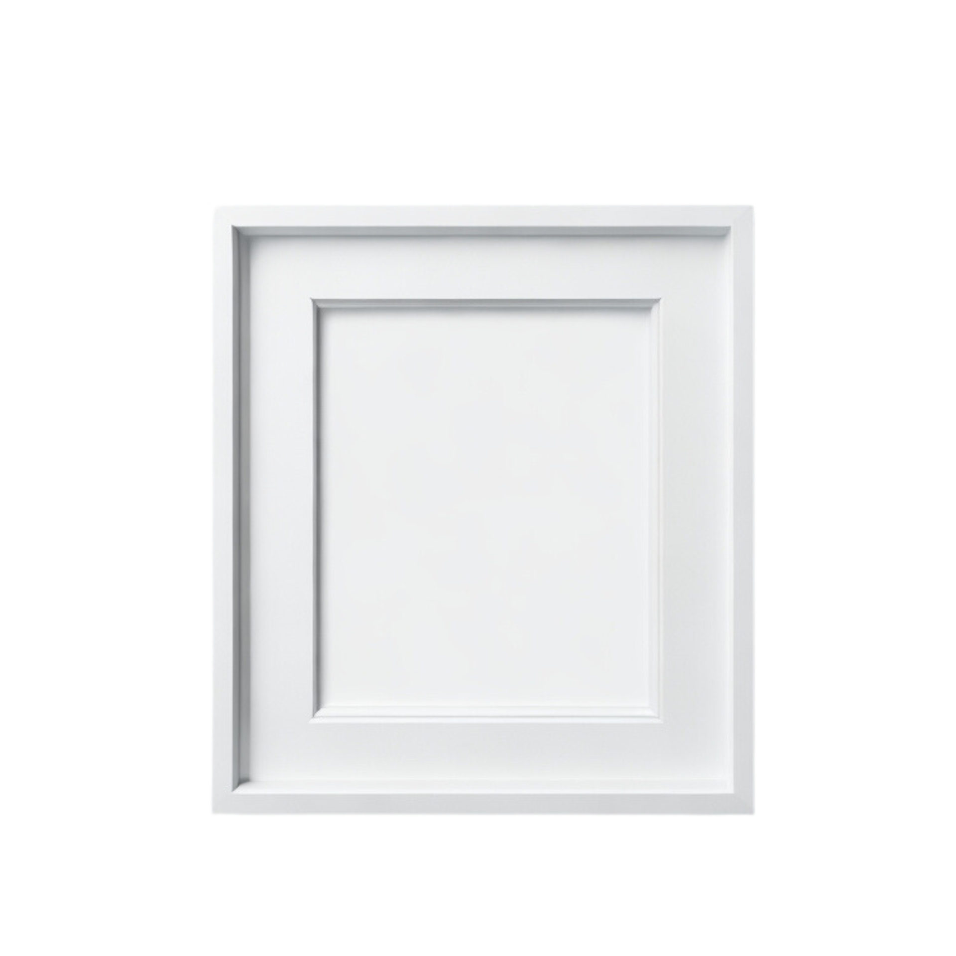 white blank frame with white border mockup, Empty blank frame mockup