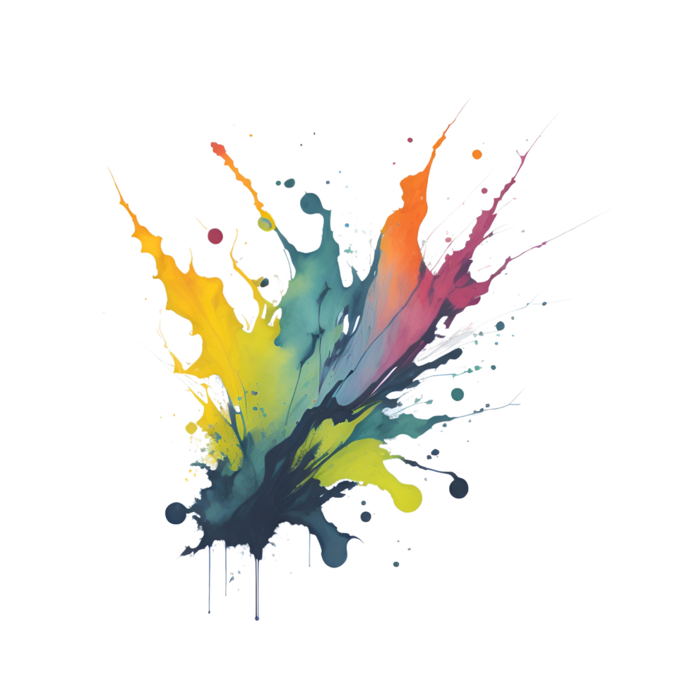 watercolor splash on transparent background,  watercolor clipart,  digital art, graphics on transparent background png