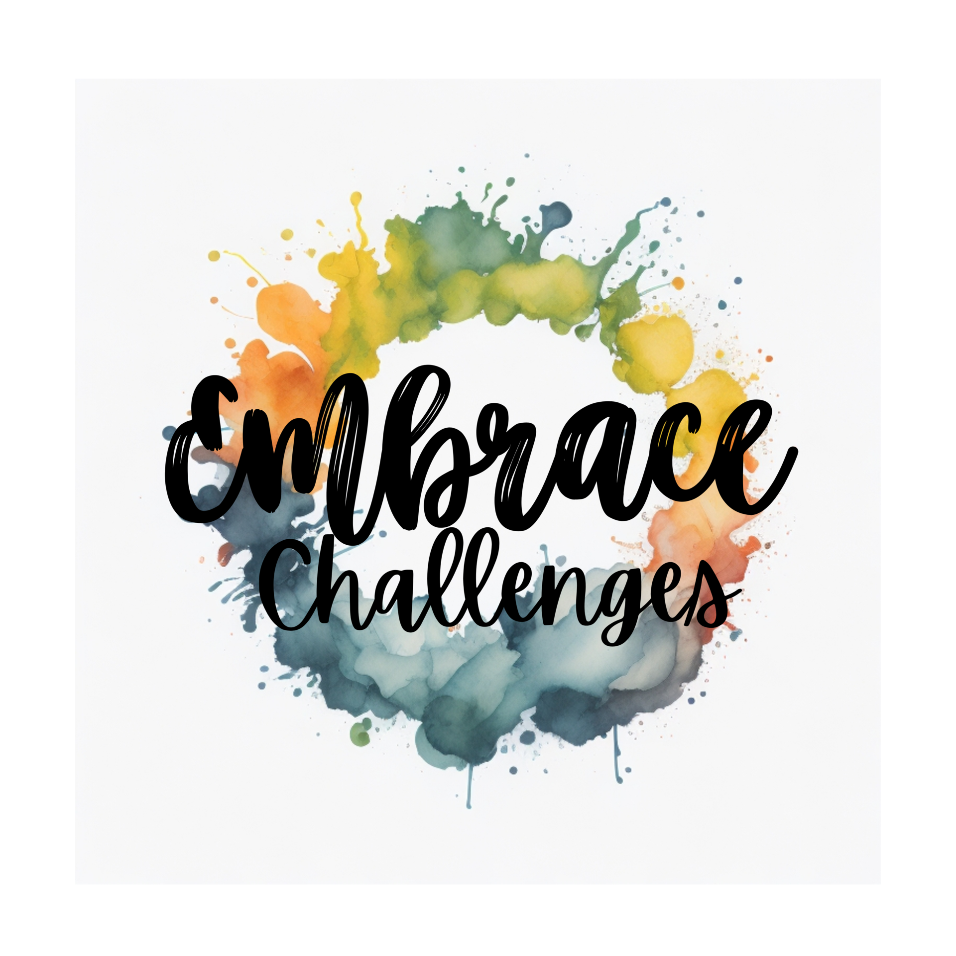 Embrace challenges Text, calligraphy clipart, Typography, digital art ...