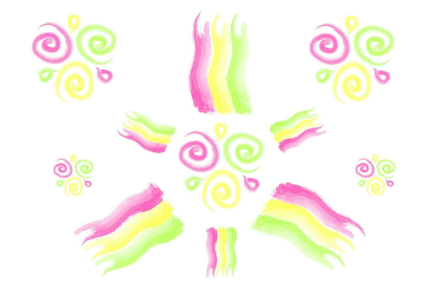 abstract summer hand prints on white vector