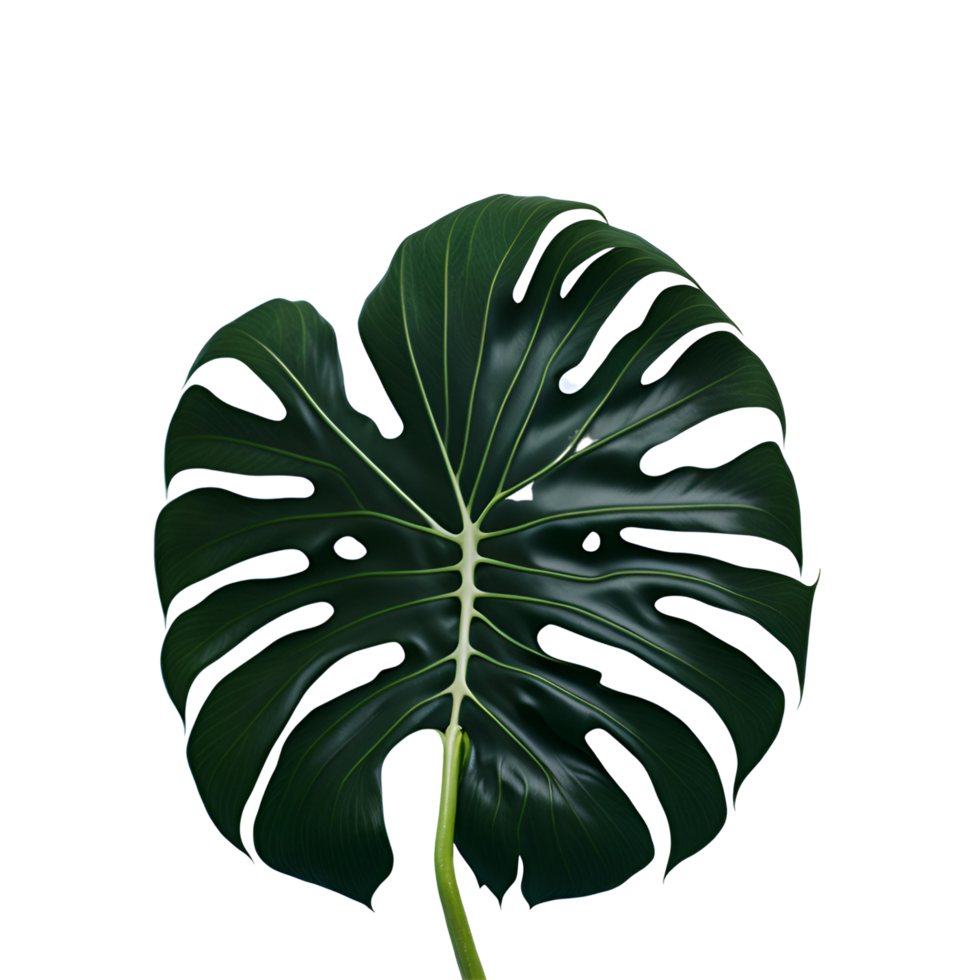 isolato Monstera foglia fotografia, botanico clipart, grafica, le foglie 3d rende, Monstera le foglie su trasparente sfondo png