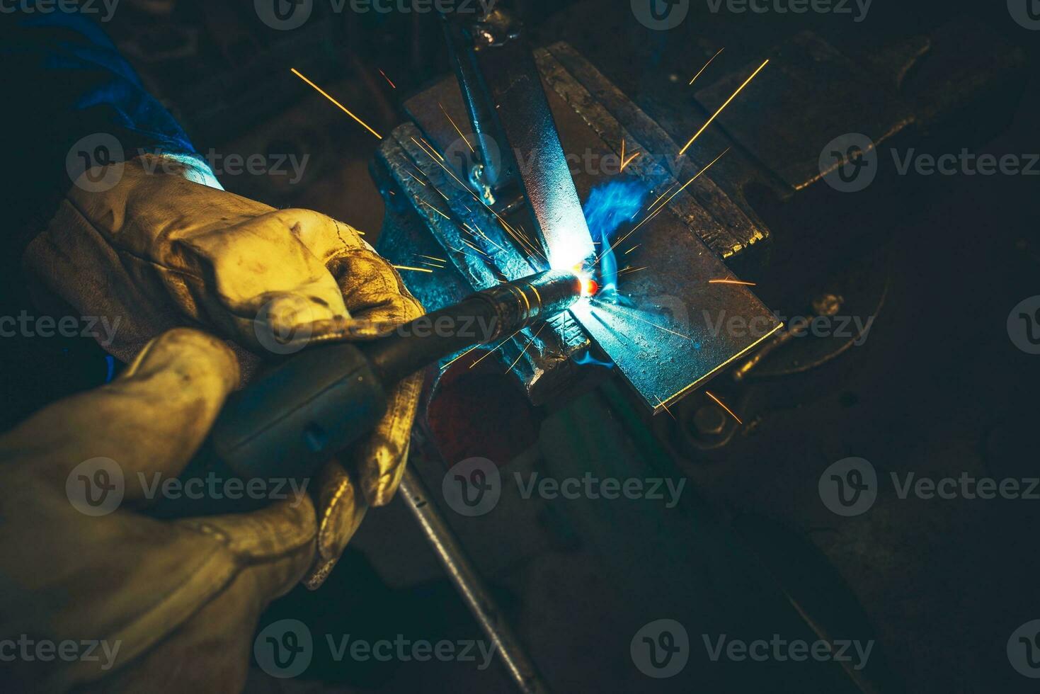 Electric Metal Welding Closeup photo