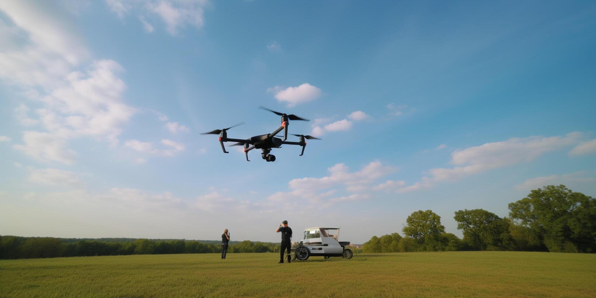 Aerial wonders drone in action photo