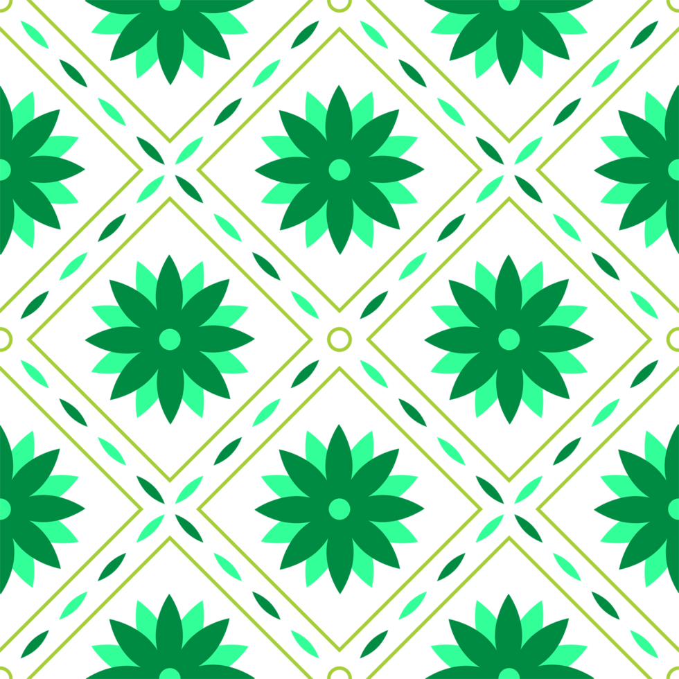 Yellow and Green Floral Seamless Pattern Background png