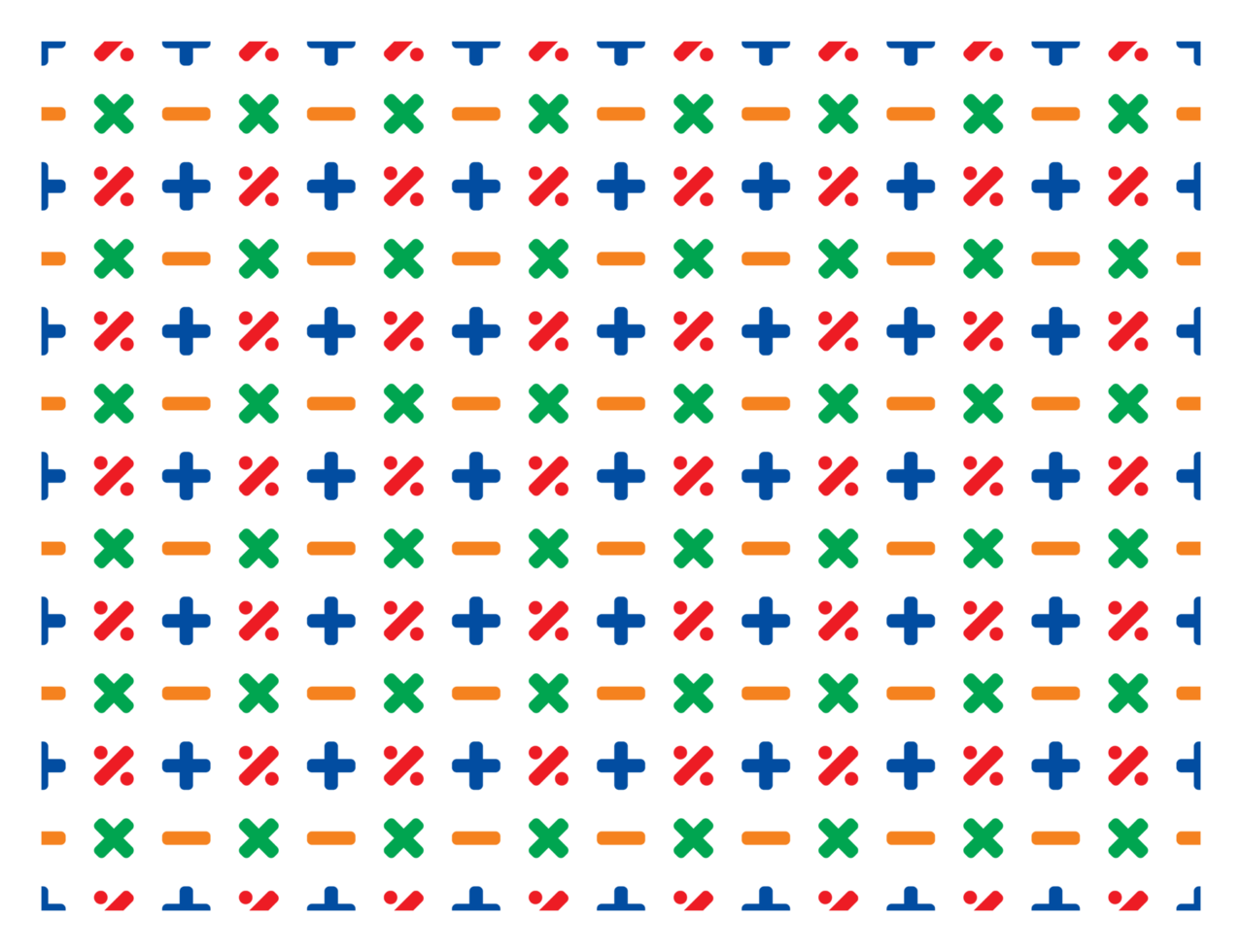 Colorful Math Symbols Seamless Pattern Background png