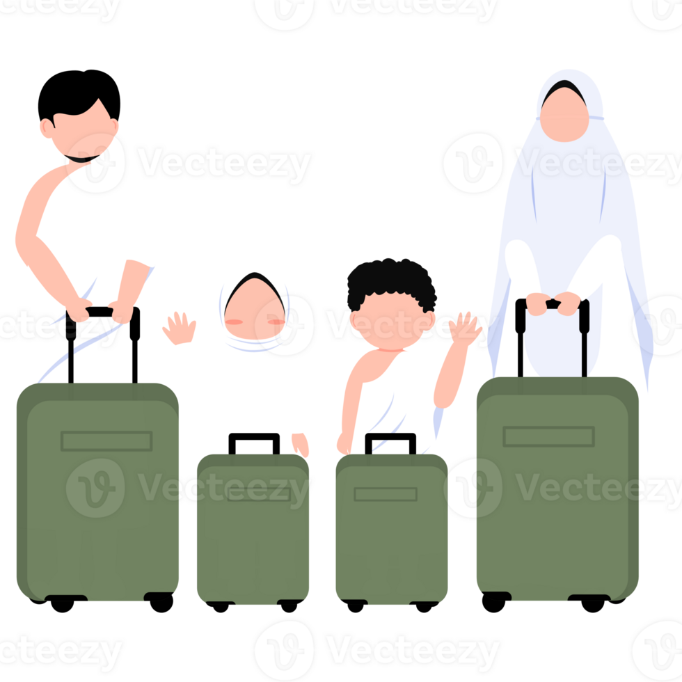 Pilgrim hajj illustration png