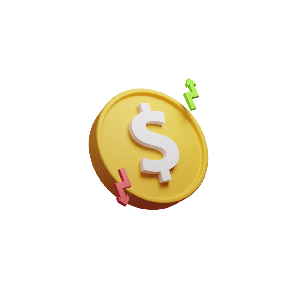 3d geven munt dollar icoon png