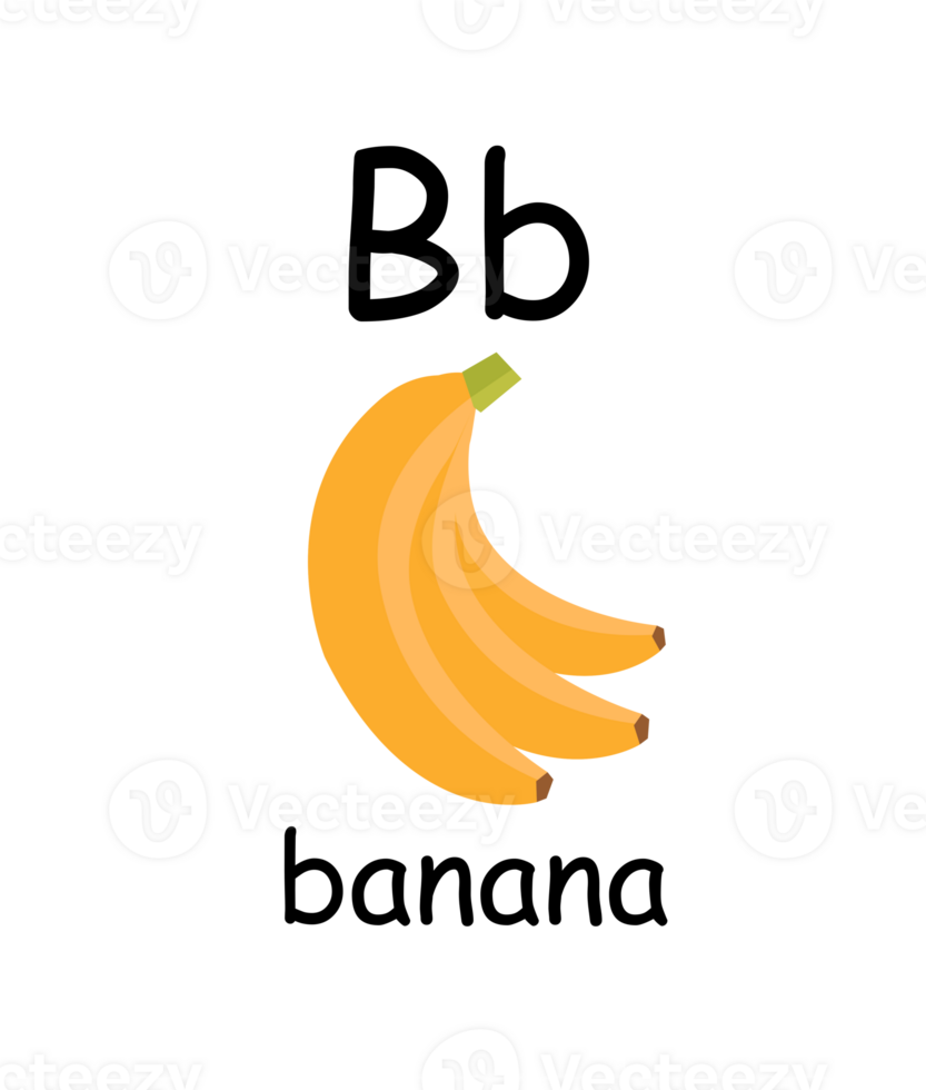 Brief b mögen ein Banane von Englisch Alphabet, Englisch Bildung png