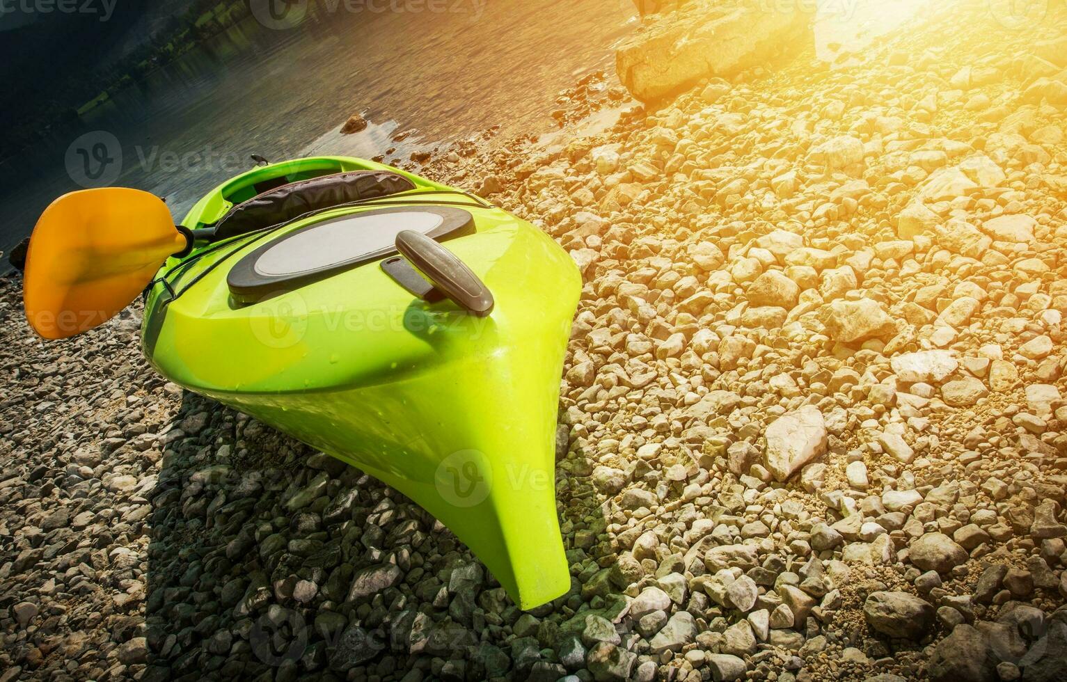 Kayak on the Lake Shore photo