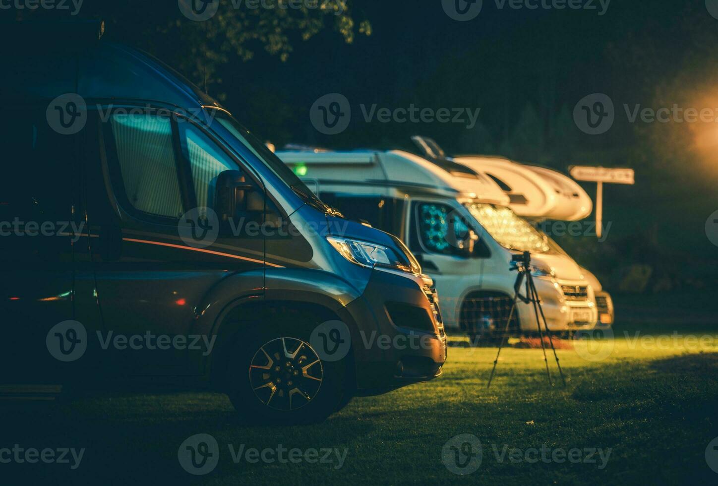 Camper Vans in the RV Park photo