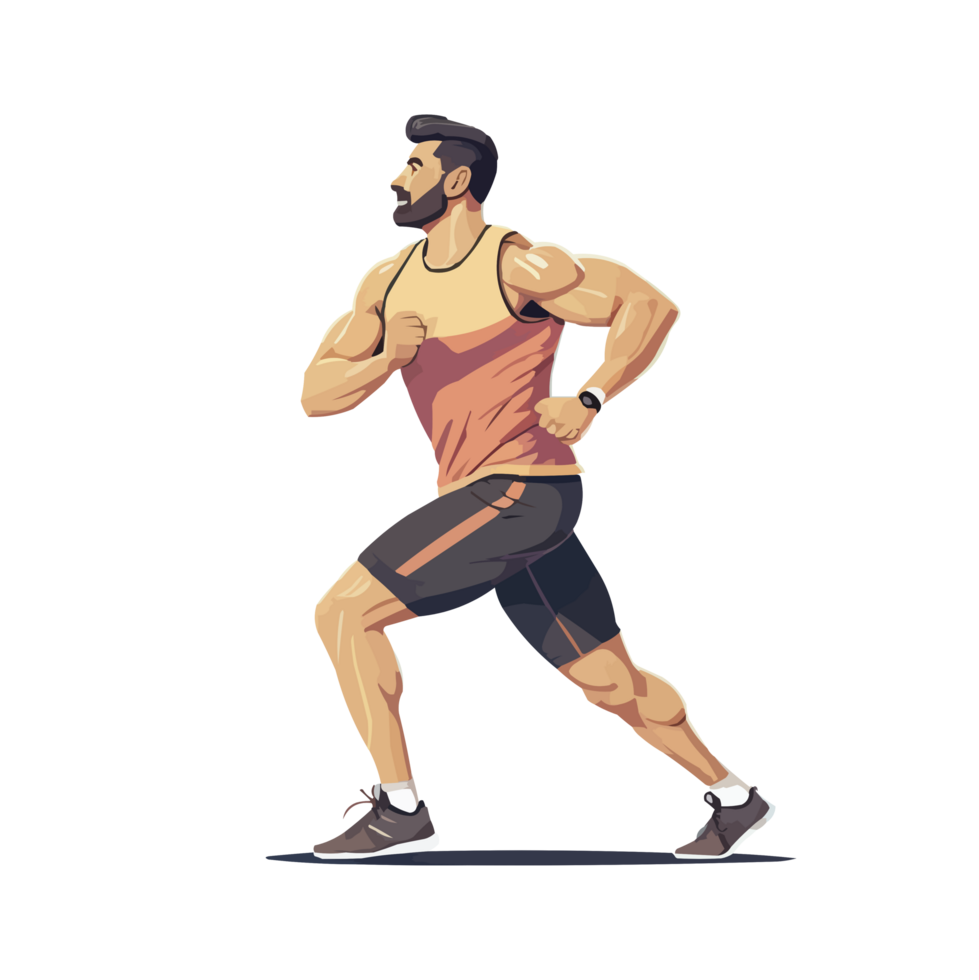 homem praticando aeróbico exercício png