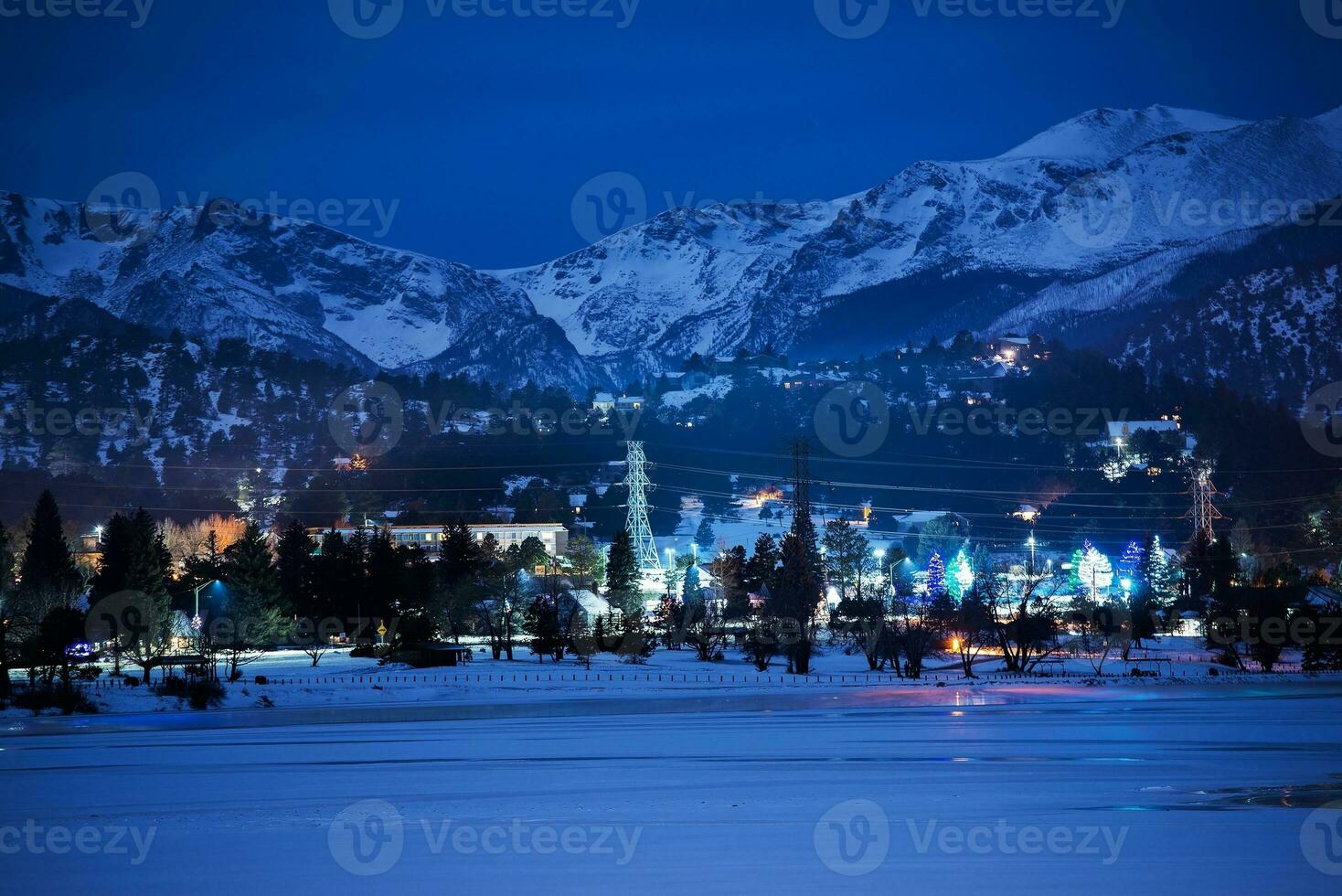 Winter Night in Estes Park photo