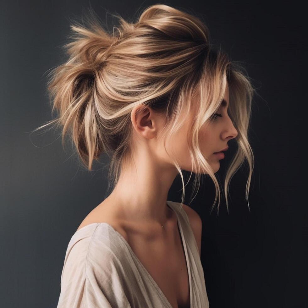 photo of Low Messy Bun 24524121 Stock Photo at Vecteezy