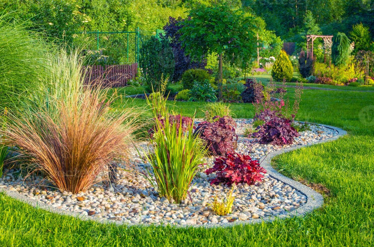 diseño del paisaje del jardín foto