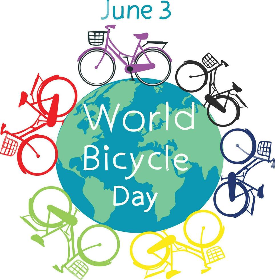 World Bicycle Day vector