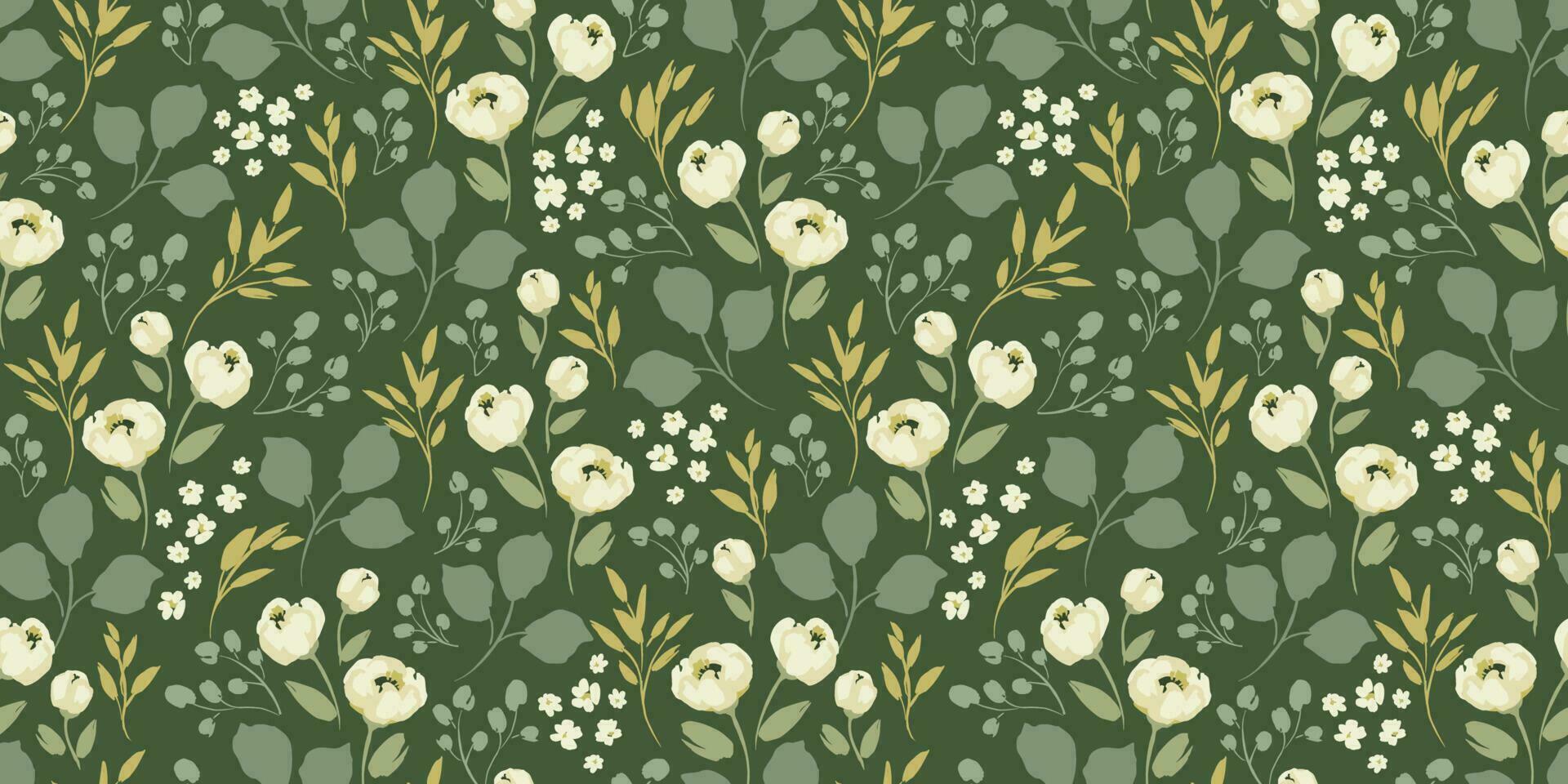 Floral seamless pattern. Vector design for paper, cover, fabric, interior decor and other use