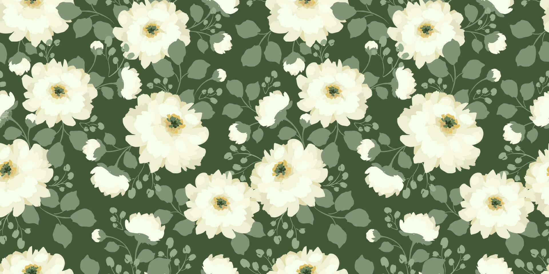 Floral seamless pattern. Vector design for paper, cover, fabric, interior decor and other use