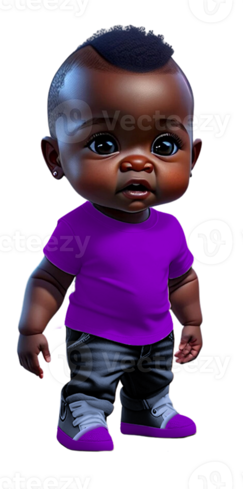 Toddler Boy in Jeans Custom Colored png