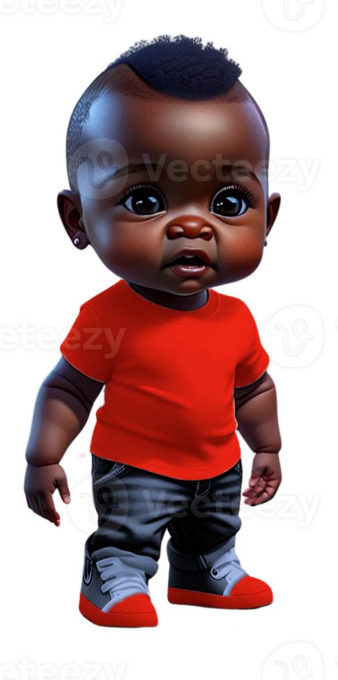 Toddler Boy in Jeans Custom Colored png