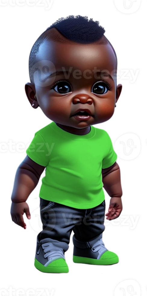 Toddler Boy in Jeans Custom Colored png