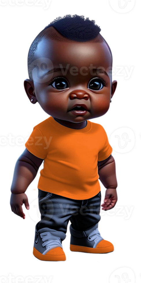 Toddler Boy in Jeans Custom Colored png