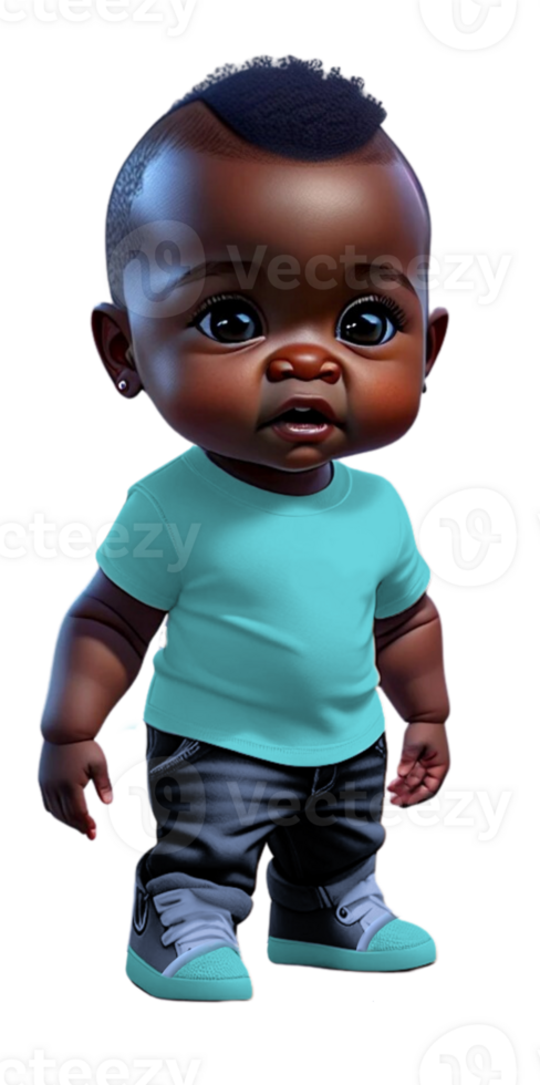Toddler Boy in Jeans Custom Colored png