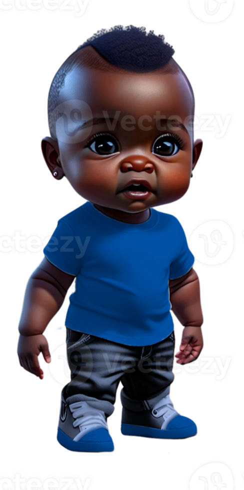 Toddler Boy in Jeans Custom Colored png