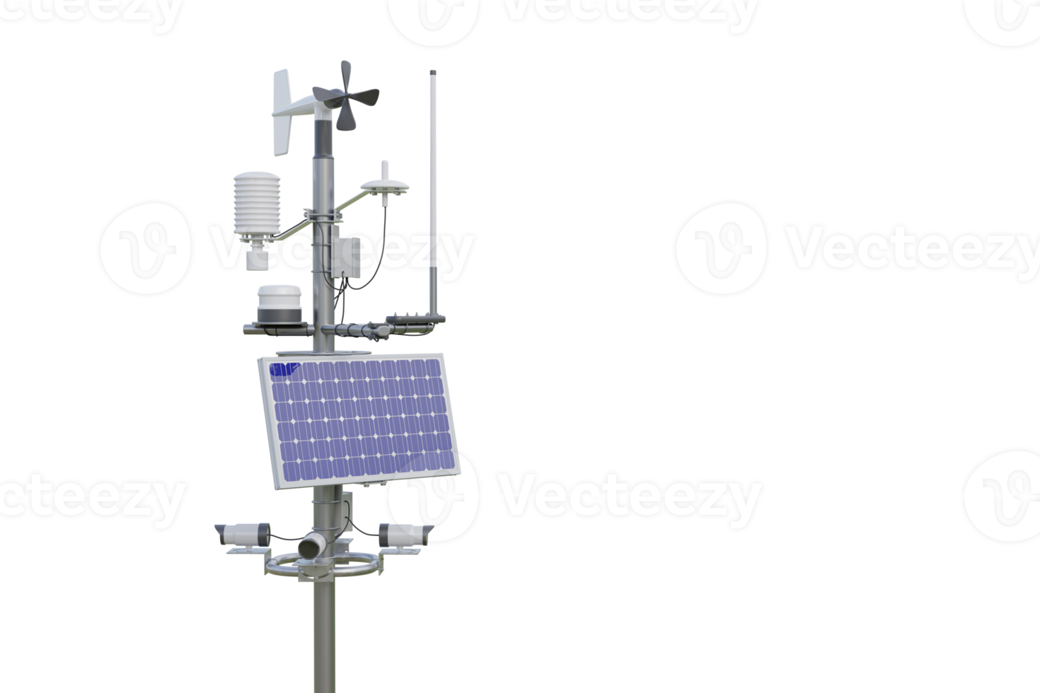 Weather station. 3d render isolated png