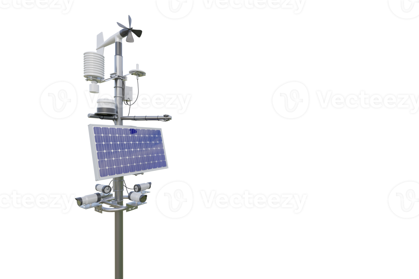 Weather station. 3d render isolated png