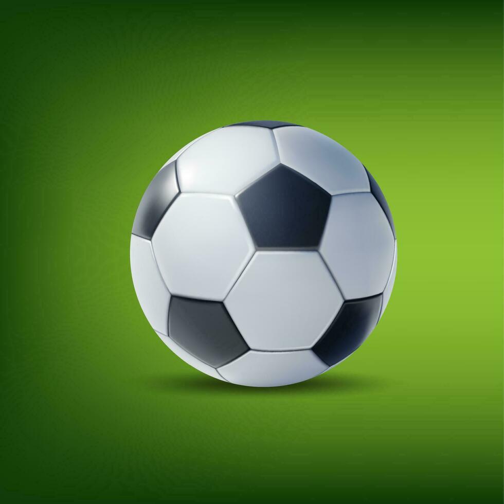 realista detallado 3d fútbol pelota . vector
