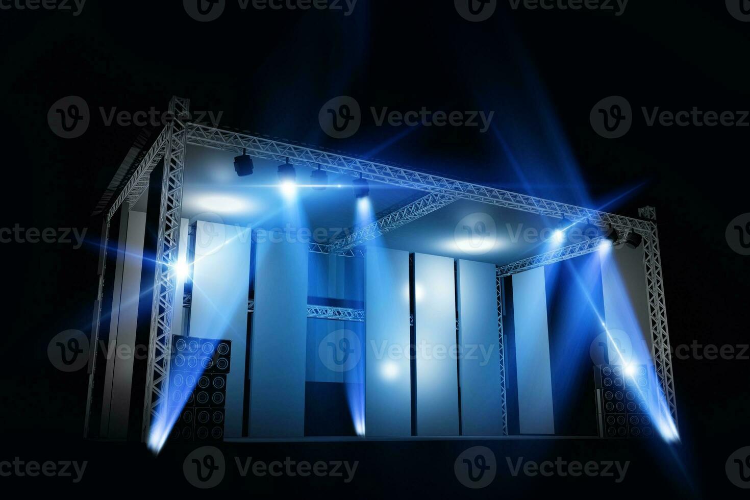 Illuminated Stage Isolated photo