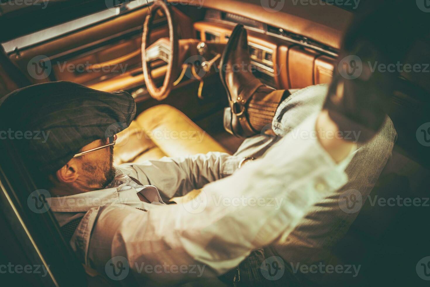 Retro Classic Car Driver photo