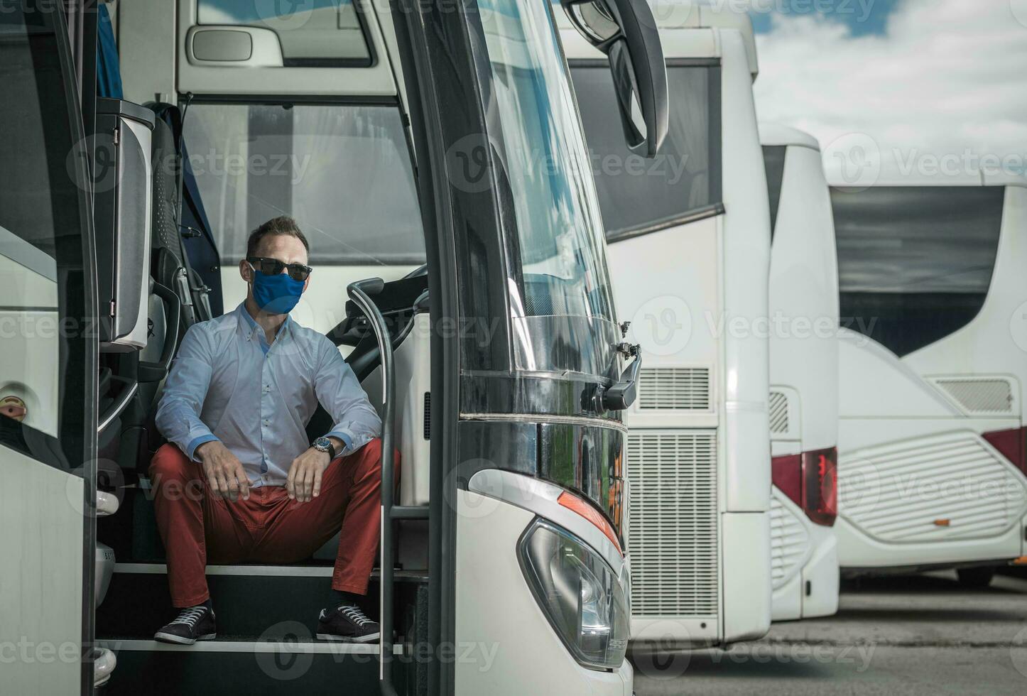 Bus Driver and the Virus Outbreak Lockdown Time photo
