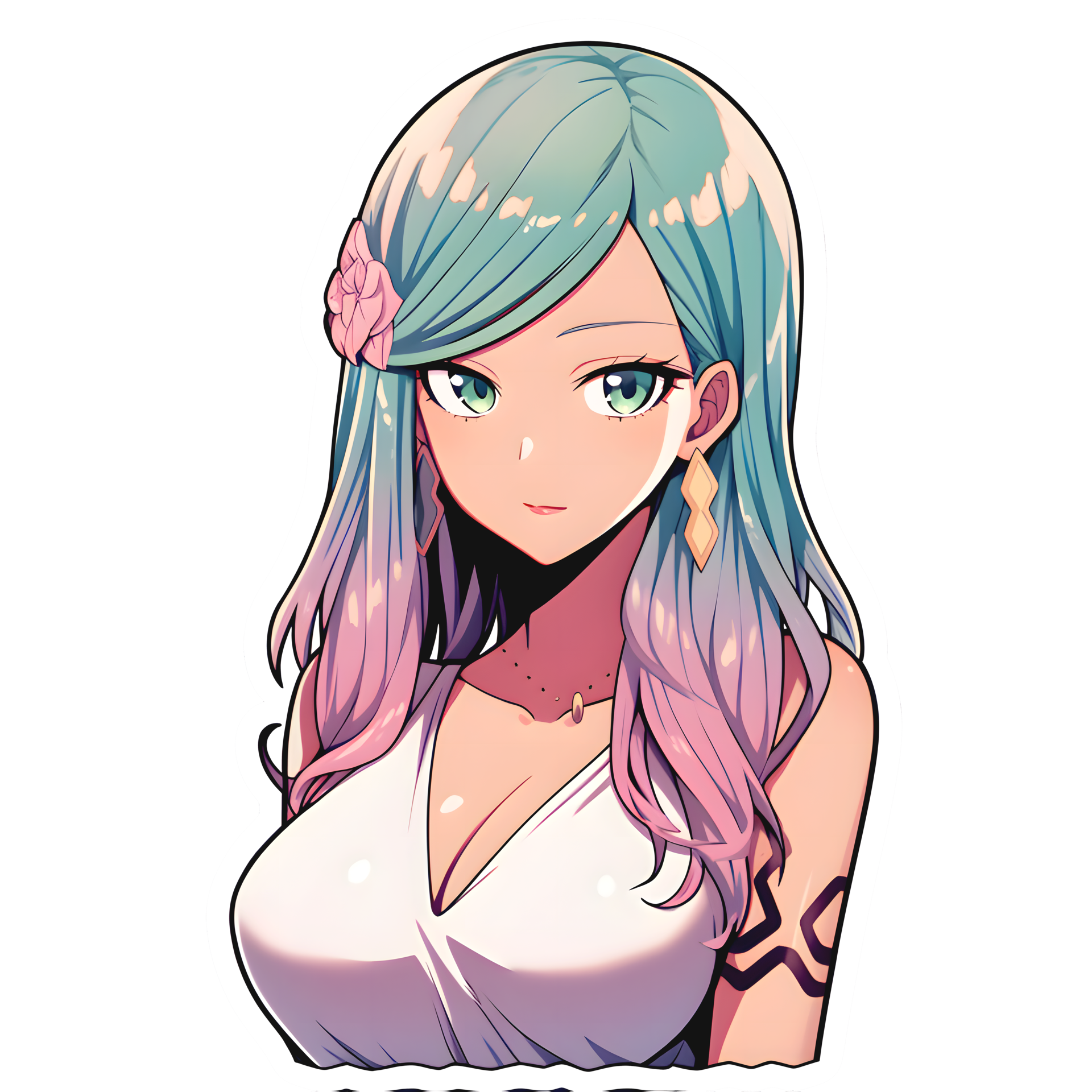 AI GENERATED - Sticker - Smiling Anime Girl 24212227 PNG