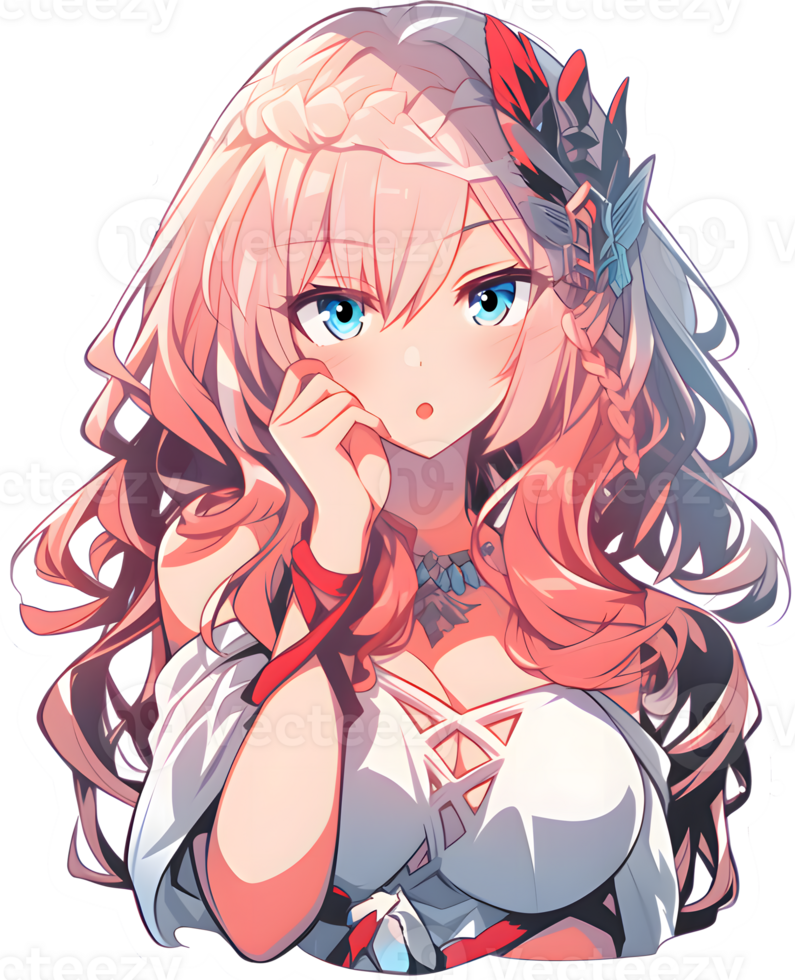 AI GENERATED - Anime Girl Sticker - The Princess 24525719 PNG