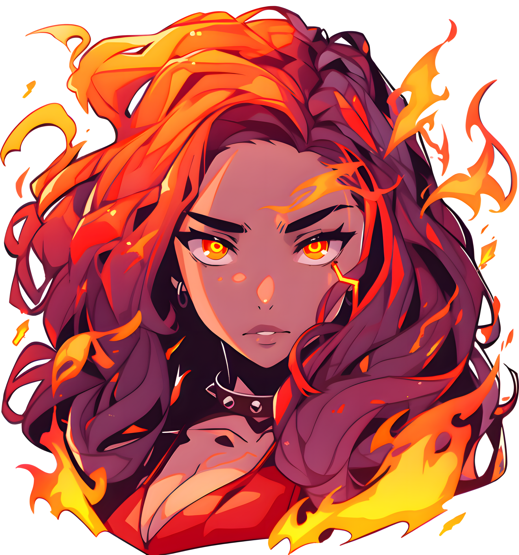 Anime Fire Witch | Sticker