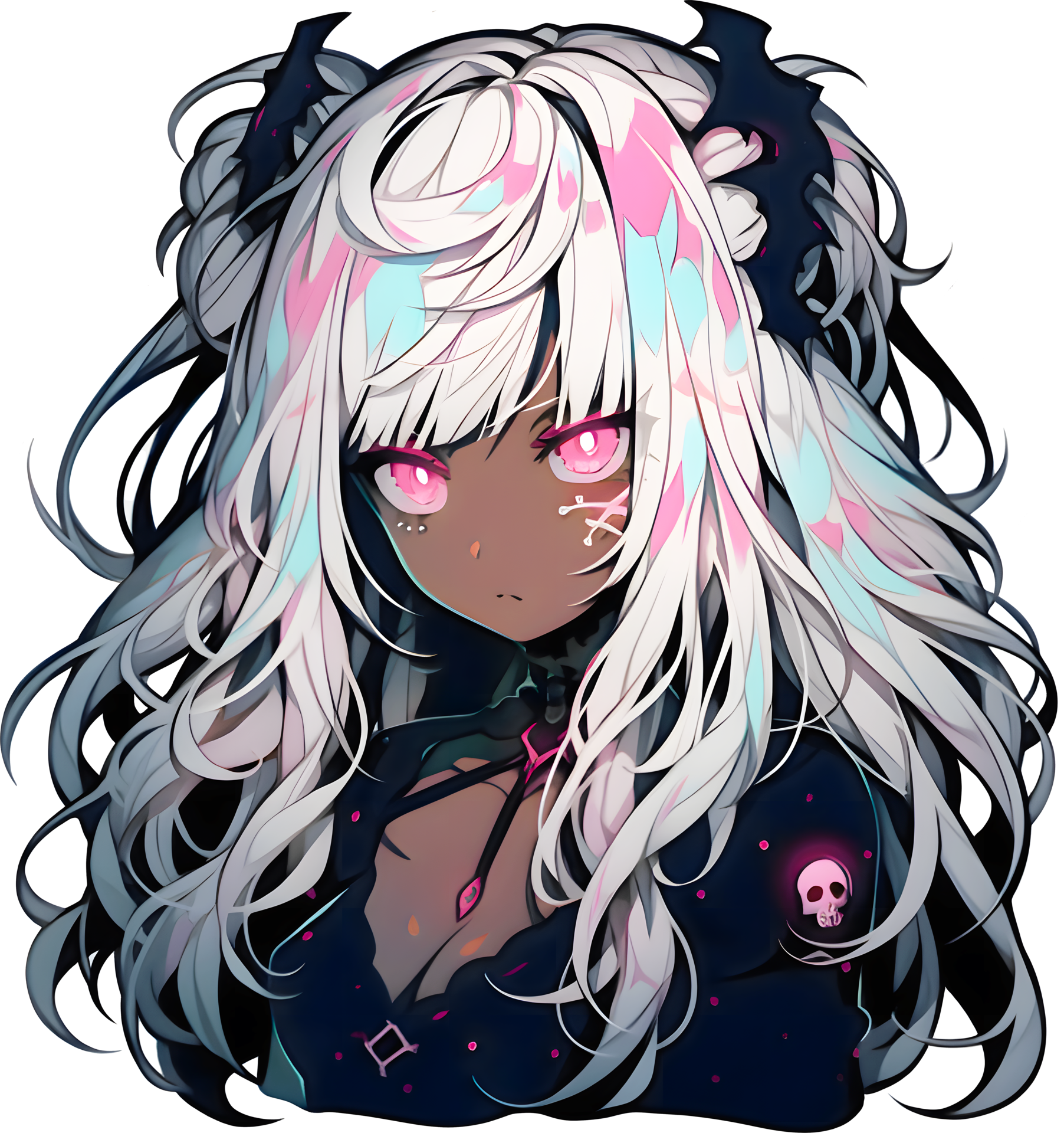 AI GENERATED - Anime Girl Sticker - The Dark Ones 24525730 PNG, dark animes  - thirstymag.com