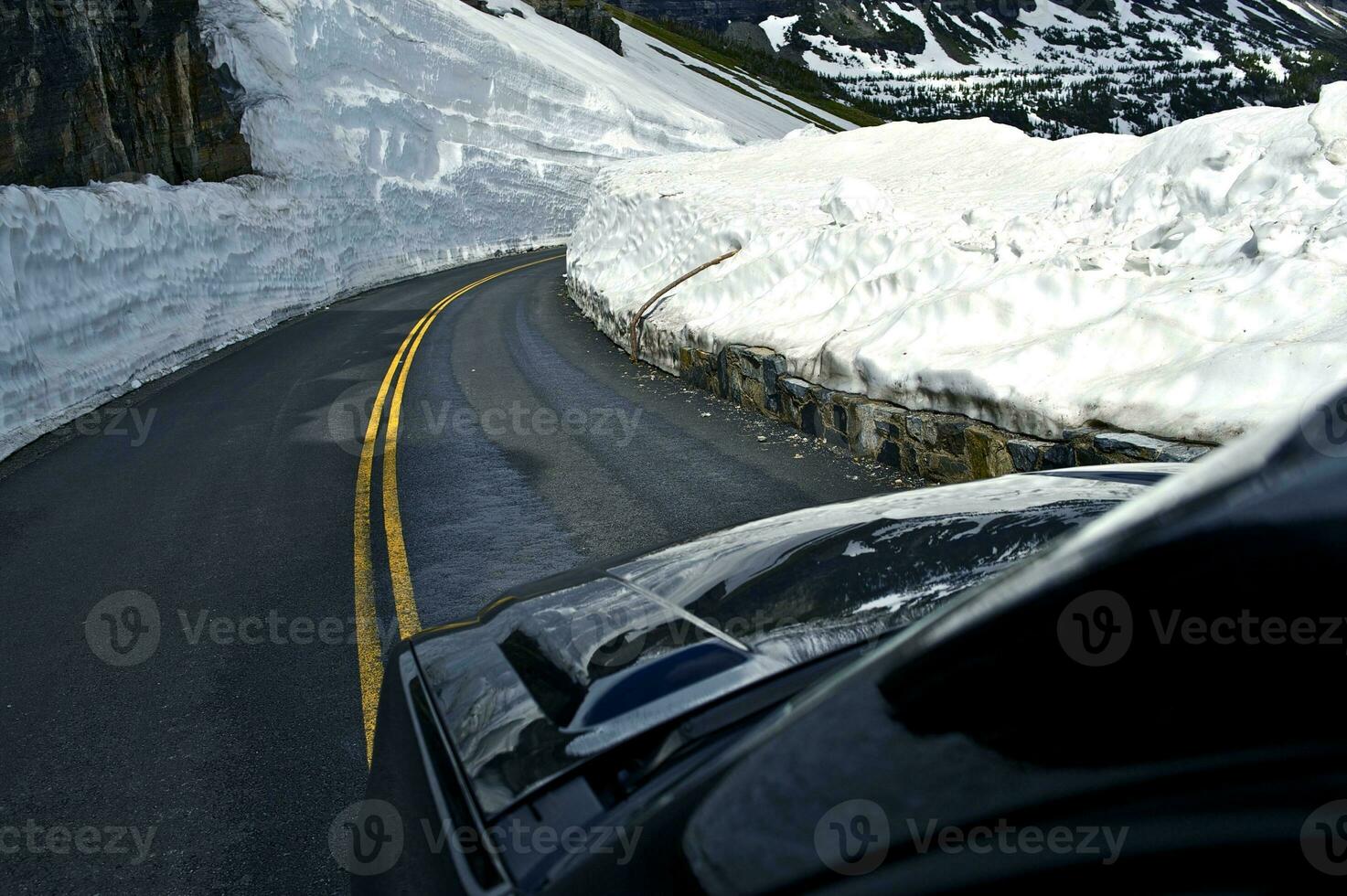 campos de nieve coche ver foto