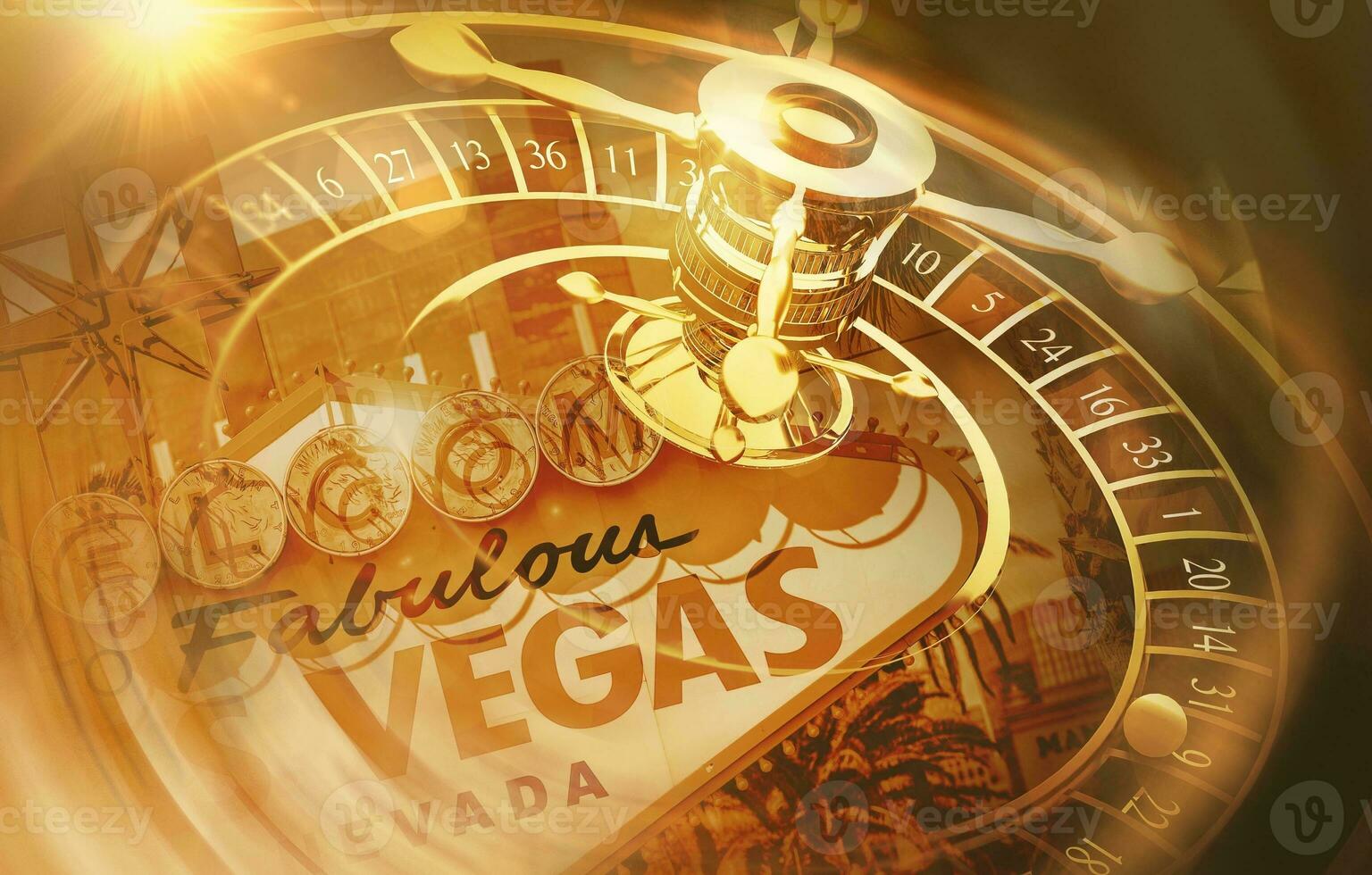 Vegas Roulette Spin Concept photo