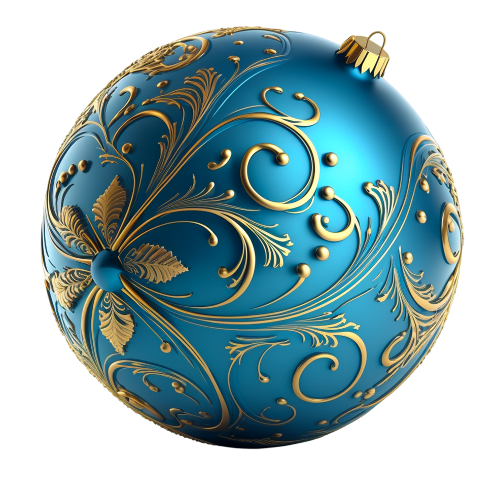 Christmas Decoration Ball 3d Blue. png