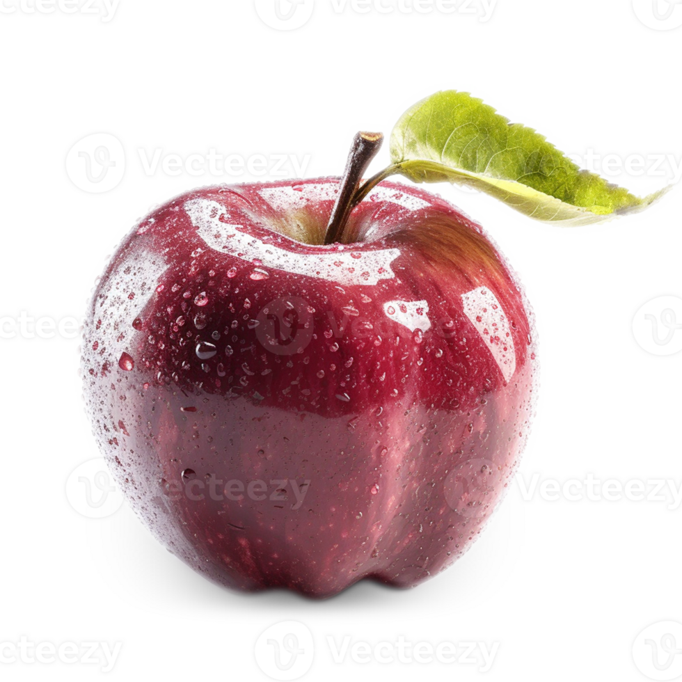 Apple isolated red apple on Transparent Background with full depth of field Apple PNG