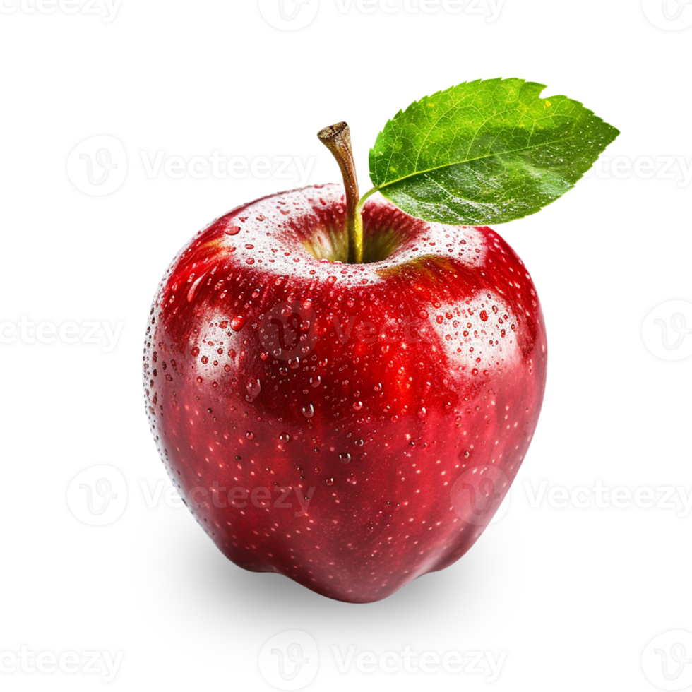 Apple isolated red apple on Transparent Background with full depth of field Apple PNG