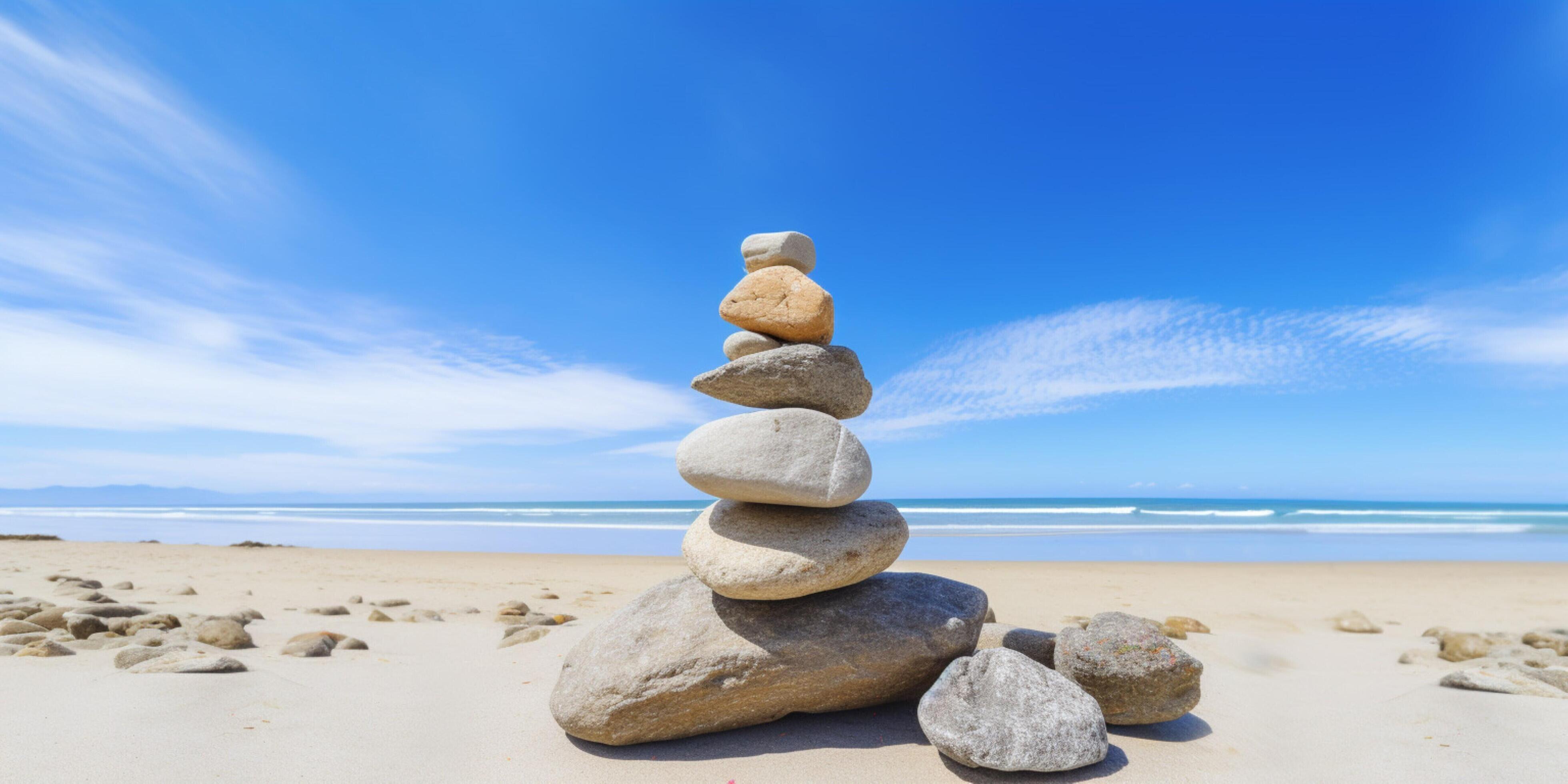 Stack of rock zen stone with background 24526890 Stock Photo at Vecteezy