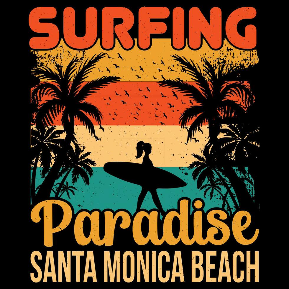 resort t-shirt design. Sunset beach design. Best Designed artwork. Best summer festival design vector