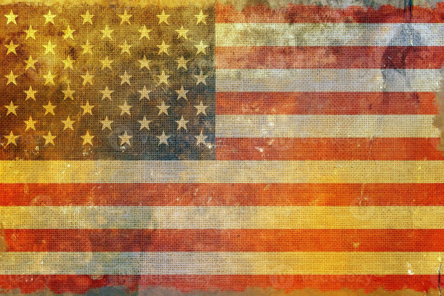 Grungy American Flag Background photo