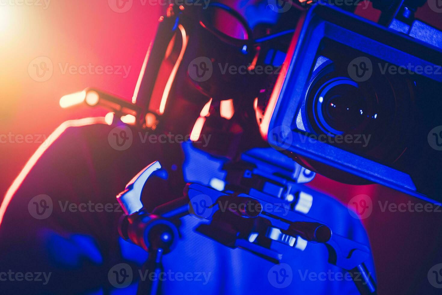 Camera Operator Behind Modern Digital Cinema Equipment photo