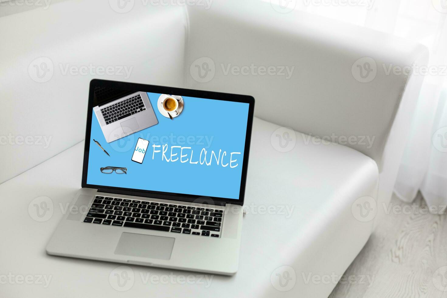 Stylish office table desk. Workspace with laptop, diary, succulent on white background. Flat lay, top view photo