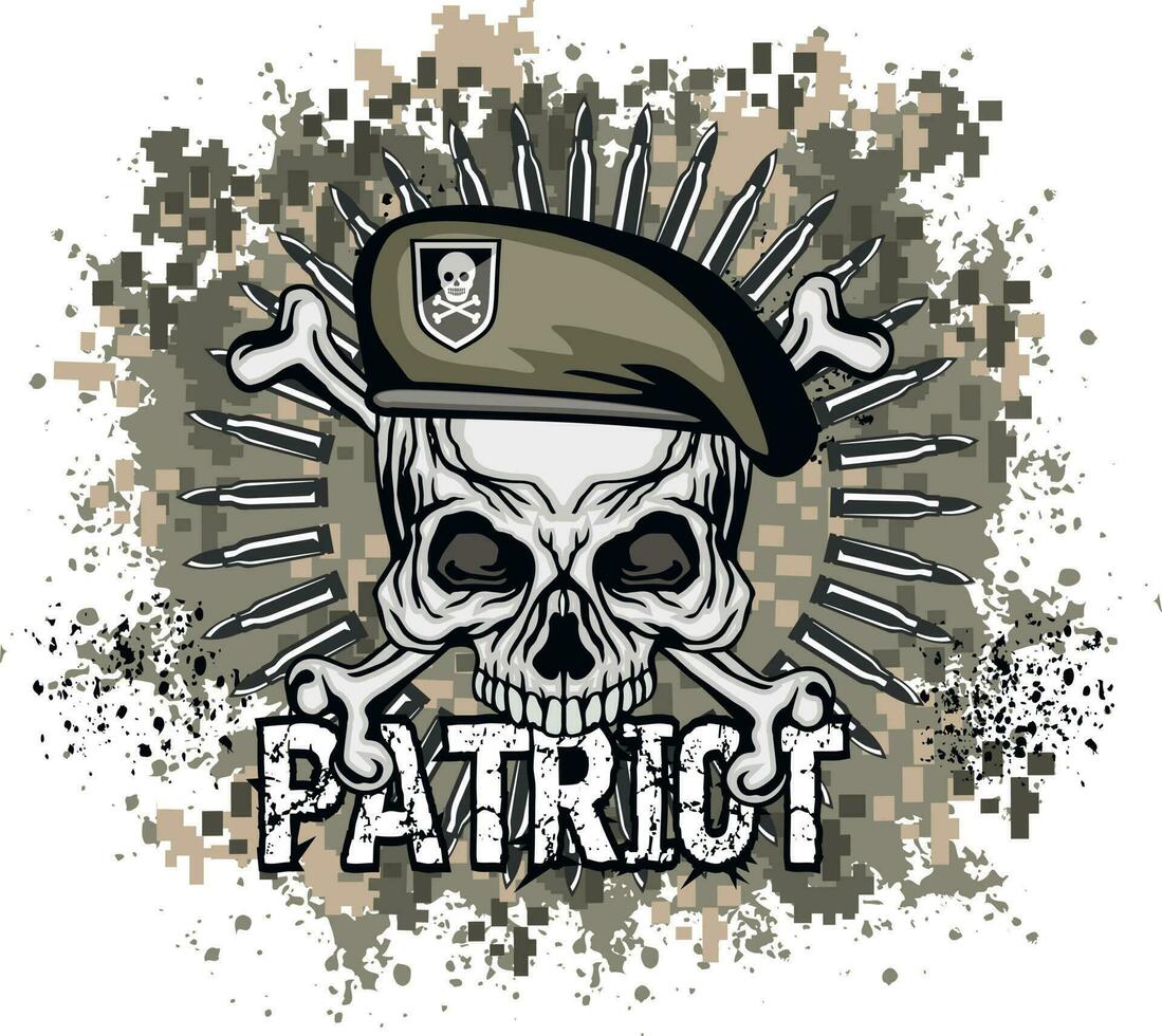 cowboy skull with guns, grunge vintage design t shirts vector